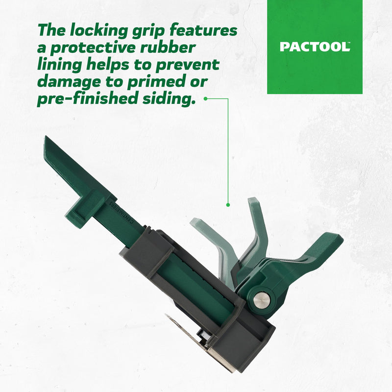 Pactool Universal Gecko Gauge Siding Tool – One-Person Installation for Hardie® Fiber Cement & LP® SmartSide® Engineered Wood, Durable Grip, Heavy-Duty Support for 12’ & 16’ Planks, Gift for Dad Universal: 5/16"–5/8" for Hardie & LP Siding