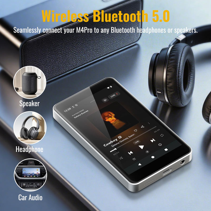 MP3 Player with Spotify for Kids, Play Store | Android 14, Parental Controls, Night Mode, Audible, Amazon Music, Libby, Earphones Included, Up to 1TB
