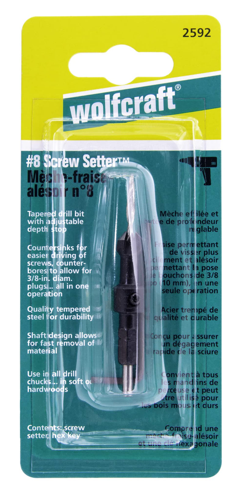 Wolfcraft 2592405 Quick Change # 8 Screw Setter (Pack of 2) One Size (Pack of 2)