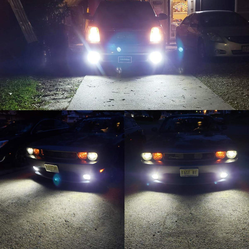 889 881 LED Fog Light Bulbs 6000K Xenon White, Extremely Bright 2525 Chips 898 888 862 896 886 894 LED Bulbs for Car Fog Lights, Daytime Running Lights DRL (Pack of 2)