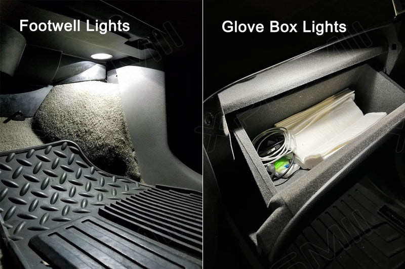 12 Piece 6000K White Ram Interior LED Light Kit Package Replacement for 2009 2010 2011 2012 2013 2014 2015 2016 2017 2018 Dodge Ram 1500 2500 3500, with Placement Diagram and Install Tool