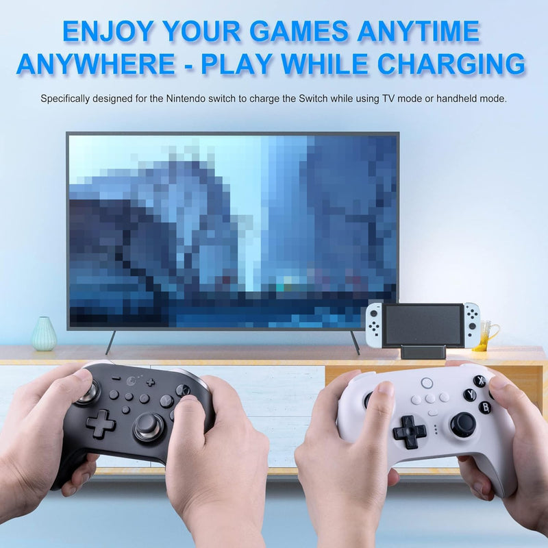 Upgraded Switch TV Dock for Nintendo Switch/Switch OLED, MVIIOE Switch Docking Station with Ethernet LAN, Support YouTube, 4K@60HZ 1080P HDMI 2.0 Port, 3 USB Ports & PD Fast Charging White