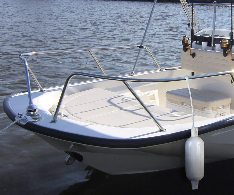 Seachoice Twin Eye Ribbed Inflatable Boat Fender, Various Sizes & Colors White 10'-20' Boat