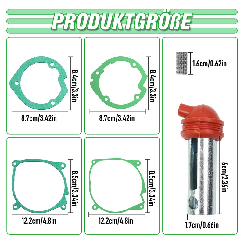 12V 2kw 5kw/8kw Glow Plug Repair Kit, Ceramic Air Parking Heater Maintenance Set with 4 Gaskets + Removal Tool, for Webasto Eberspacher Airtronic Heater D2 D4 D4S