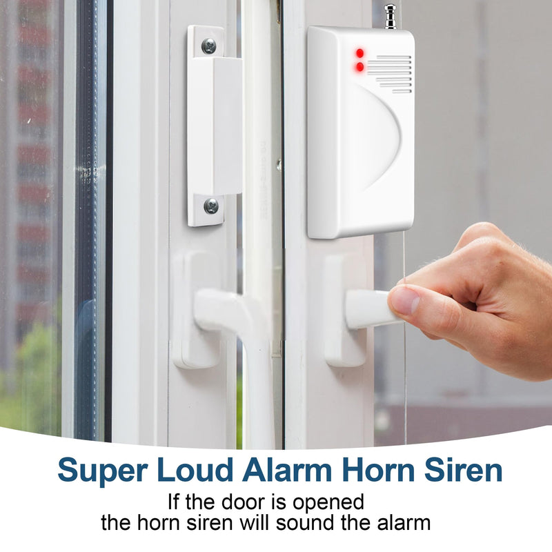 WiFi Alarm Home Security System, Wireless Alarm System with Loud 120dB Motion Sensor Siren, Window Door Alarms Sensor, Remote Control for Shed Garage