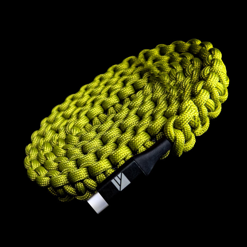 Dark Energy USB C to USB C Paracord Cable - Fast Charging Cable - Durable Nylon Fiber Cover (96W, Green) 96 W