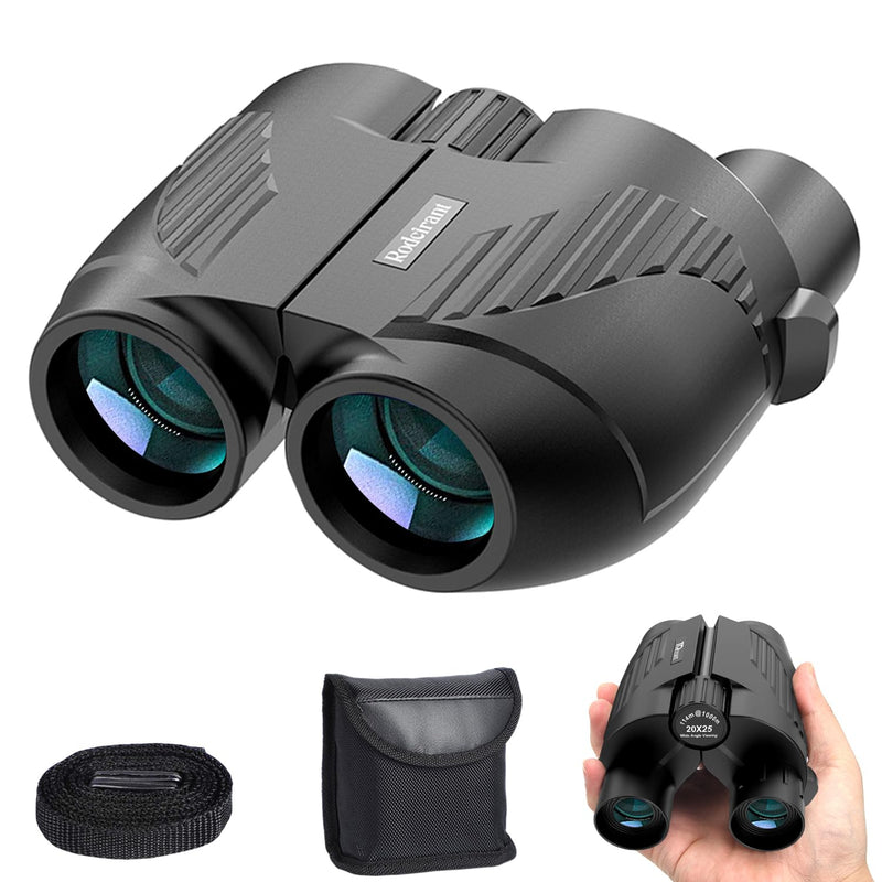 20x25 High Powered Binoculars for Adults and Kids,Compact HD Waterproof Binoculars Durable & Clear BAK4 Prism FMC Lens,Suitable for Bird Watching,Sightseeing and Outdoor Sports Black