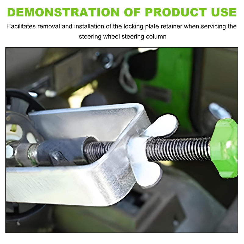 Steering Wheel Lock Plate Remover, Lock Plate Compressor Puller Tool Featuring Reversible Adapter, Essential Installer Removal Tool for Most Vehicles with Locking Steering Wheels