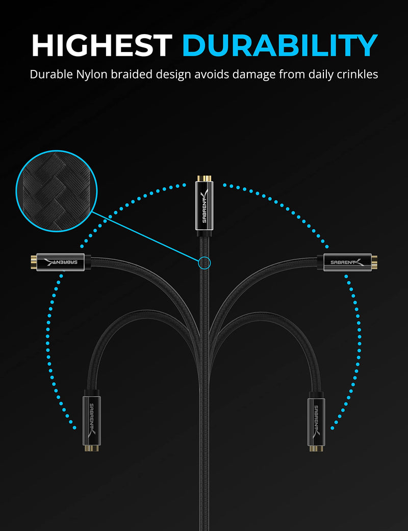 USB Type-A to 3.5mm Dual Function Audio Jack Active Adapter 20" Cable with USB External Stereo Sound Adapter for Windows and Mac. Plug and Play No Drivers Needed.