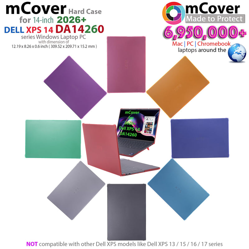 mCover Case ONLY Compatible for 2025-2026 14" Dell Pro Max 14 MC14250 | MC14255 Windows Notebook PC (NOT Fitting Any Other Dell Models)- Purple