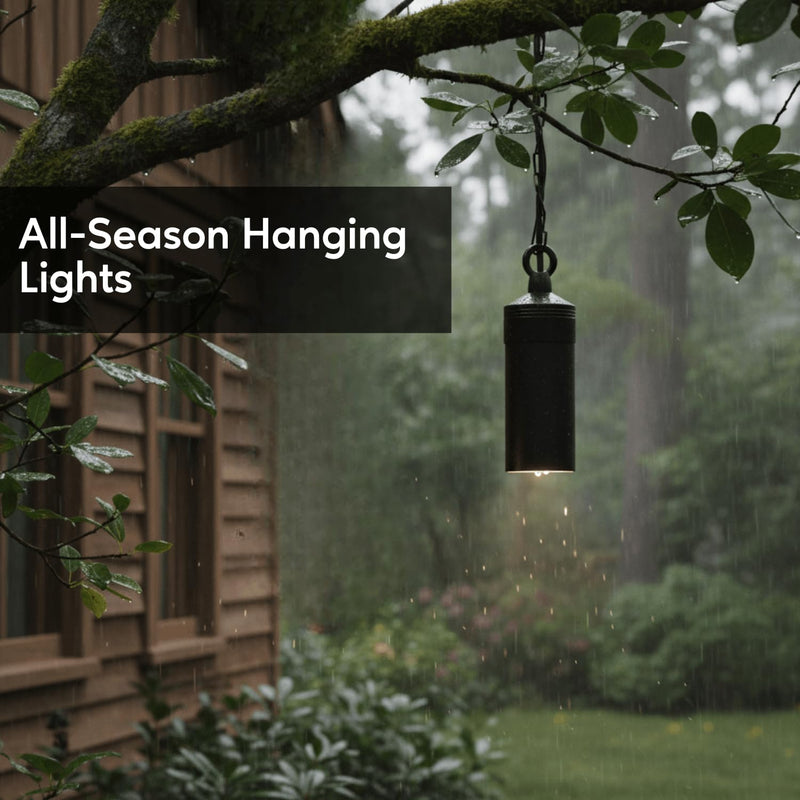 Ironsmith Lighting Products Solid Brass Hanging Light Fixture - 12V Bi-Pin Socket Hanging Cable and Decorative Hanging Chain Included Pendant Lights - Halogen or LED Light Bulbs Compatible