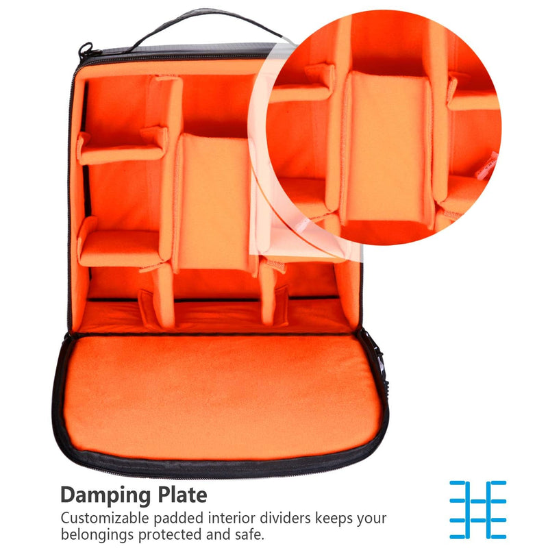 Neewer® Flexible Partition Camera Padded Bag Insert Protection Handbag for SLR DSLR Mirrorless Cameras and Lenses,Flash Light,Radio Trigger,Battery and Charger,Cables and Other Camera Accessories | For SLR, DSLR, Mirrorless Camera, Lens, Flash Light, R...