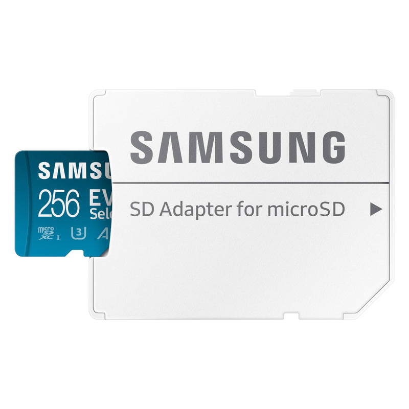 SAMSUNG EVO Select MicroSD Memory Card + Adapter, 256GB microSDXC, Speeds Up to 160 MB/s, UHS-I, C10, U3, V10, A2, Upgrade Storage for Phones, Tablets, Nintendo-Switch, MB-ME256SA/AM New Generation - up to 160 MB/s