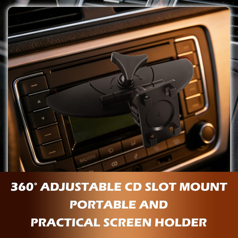 2026 Upgraded CD Slot Mount for Carplay Screen,360° Rotatable CD Mount for Carplay Screen GPS Display Bracket,Universal Carplays CDs Mounts for 7"-10.5" Display Auto Accessories