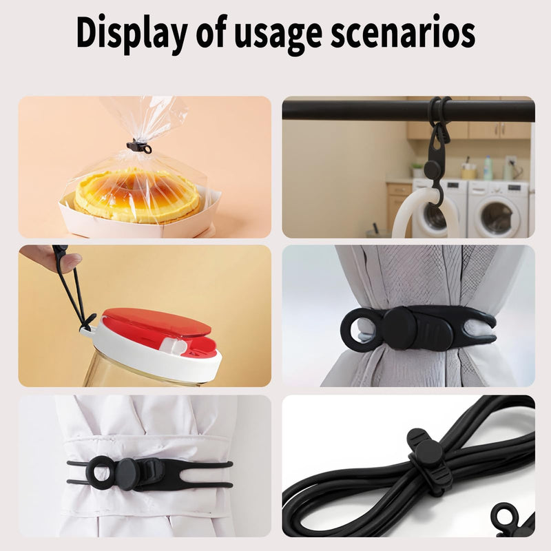 6 Pcs Cable Management Travel Essentials Zip Ties,Silicone Material | Cord Organizer Office Desk Accessories Vacation Essentials，Suitable for Storing Data Cables, Headphone Cables, Wires 6
