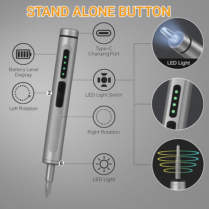 E1 Max Electric Screwdriver,Mini Precision Screwdriver Set,44 in 1 Screwdriver Set,Magnetic Storage, Repair Tool Kit for Electronics Phone Camera Laptop Watch