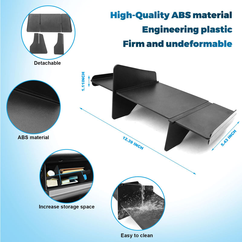 Upgrade Car Storage Organizer Fit for Ford Maverick 2025 2022-2024 Glove Box Organizers Insert Compartment Tray ABS Black Materials Dividers