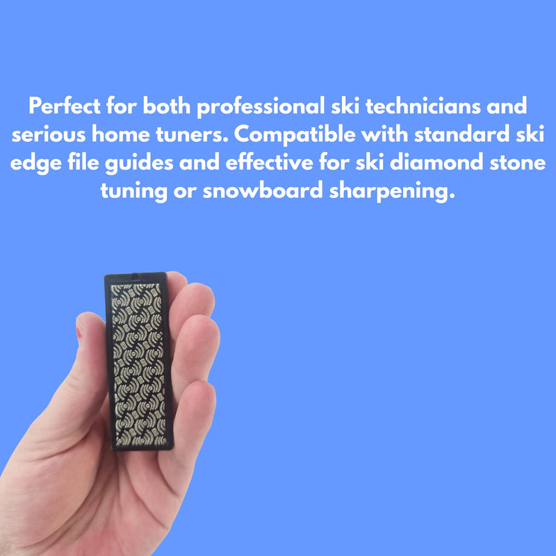 Moonflex Diamond Stone – 70mm Black 100 Grit – Ski & Snowboard Edge Tuning File, Coarse Grit Diamond Stone for Burr Removal, Ski Diamond File for Professional or DIY Tuning