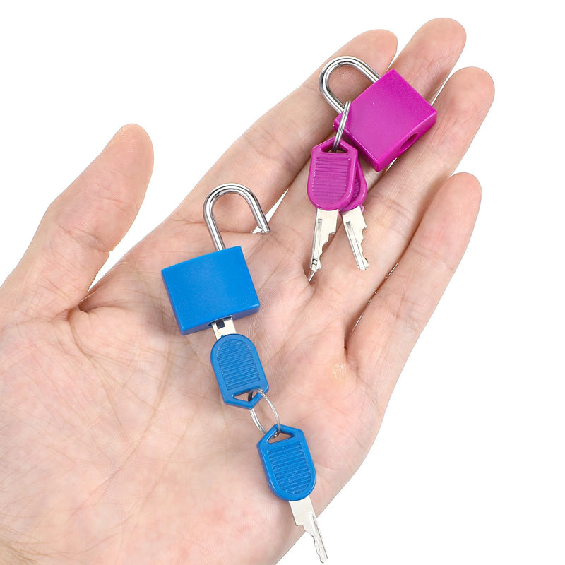 30 PCS Mini Keyed Padlocks Small Brass Suitcase Locks with 2 Keys for Travel Backpack Gym Locker Jewelry Box Drawer 10 Colors