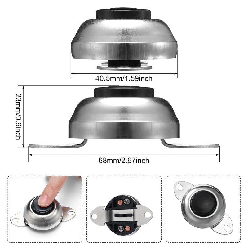 3 Pcs Horn Button 12v Universal Horn Switch Button Flush Mount for Automotive Air and Train