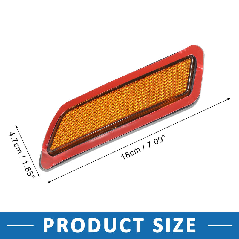 Bumper Reflector Side Marker 63147274521 63147274522 Front Reflector for BMW 328i 2012-2015 Plastic (Set of 2)