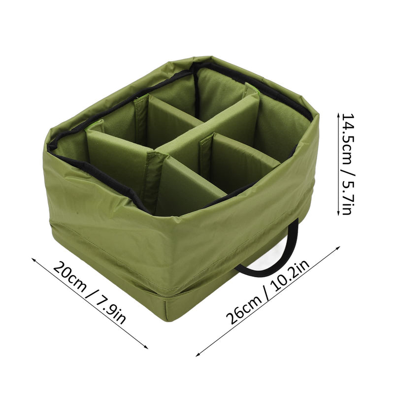 Hilitand Protective Flexible Padded Storage Bag, Removable Partition Camera Inserts Padded Bag Pouch with Adjustable Dividers Shockproof for Mirrorless Cameras, Lenses, Flash