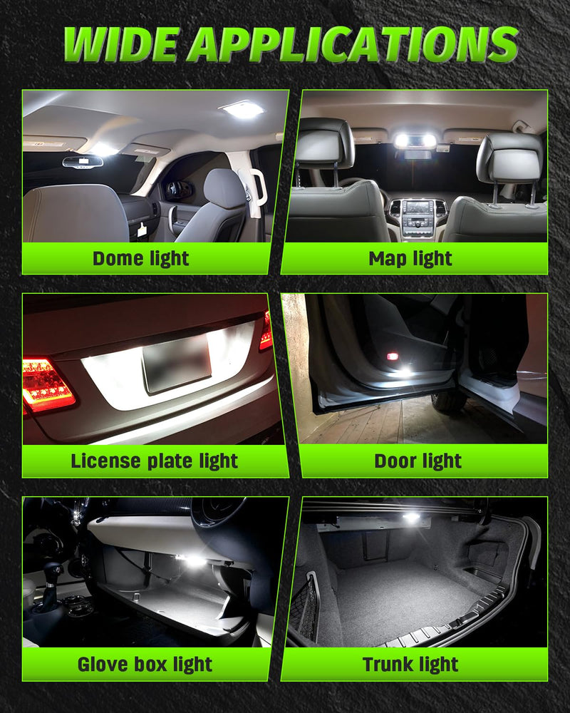 Alopee 30 Pack 194 Led Bulb White 6500K T10 Led Light Bulbs 5SMD 5050 Chips 2825 168 158 501 W5W Automotive Replacement for Car Dome Map Door Courtesy Trunk Light DC 12V