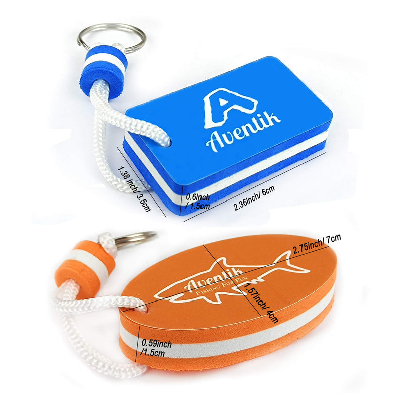 Riverruns Floating Key Ring Glow in Dark Lightweight Water Buoyant Key chain, Boat Kayak Key Chains for Water Sports Orange-medium-1pack
