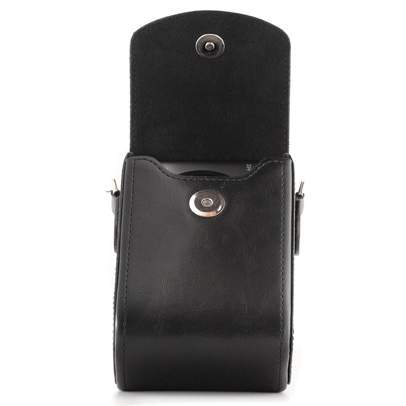 MegaGear Leather Camera Case Compatible with Nikon Coolpix A900, Ever Ready with Strap - Black One size