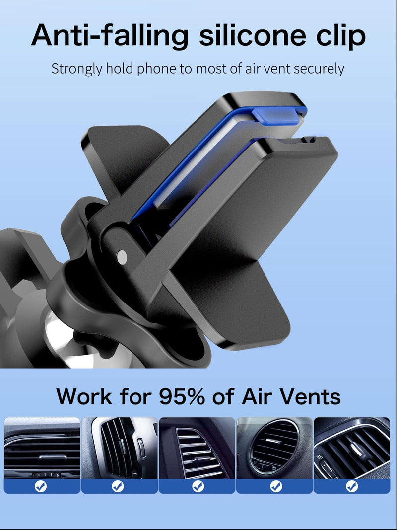 Car Phone Holder Mount 360° Rotation Universal Magnetic Phone Holder for Car All-Metal Vent Phone Mount with 12 Strong Magnets Work for iPhone 13 12 Pro etc Most Smartphones, iPad Gray