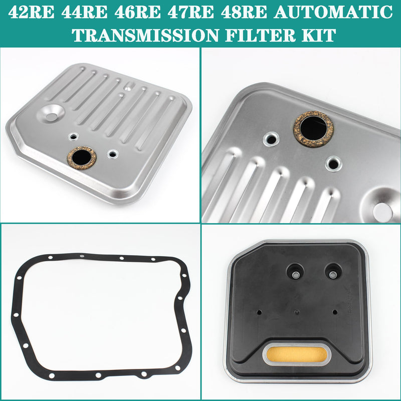 42RE 44RE 46RE 47RE 48RE Automatic Transmission Filter Kit Compatible with 1998-2009 Dodge Ram 1500 2500 3500 Dakota Durango Grand Cherokee Replaces# 52118789 5211-8789