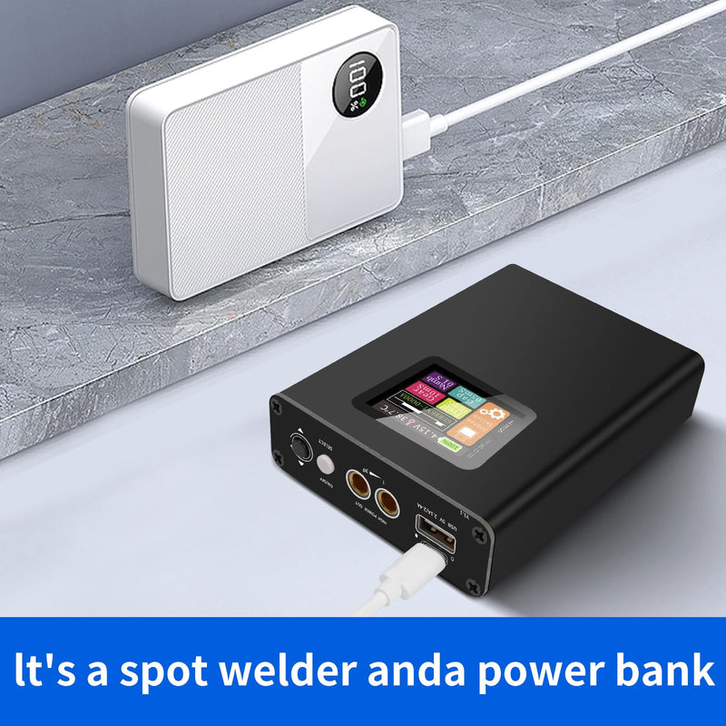 Spot Welder, Docreate 30 Levels Adjustable Handheld Spot Welder with LCD Screen, Portable Rechargeable DIY Mini Spot Welding Machine with Nickel Belt and Spot Welding Pen for 18650