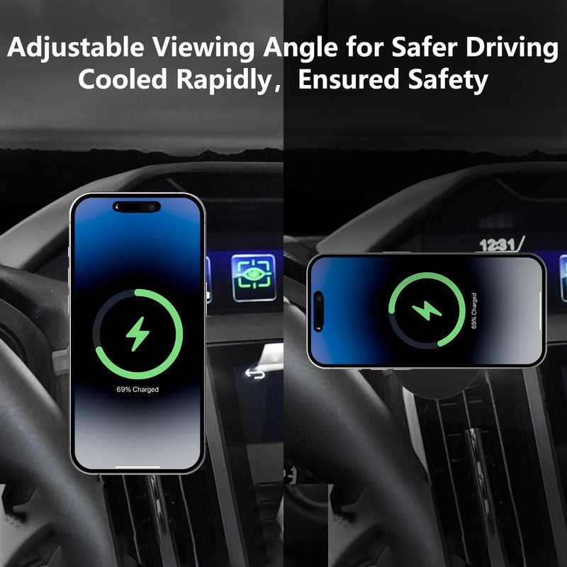 CLEC for Subaru Forester 2026-2019 Magnetic Wireless Car Charger Phone Holder Mount Custom Fit for Subaru Forester 2019-2025 15W Fast Charging Car Phone Holder Wireless Charger