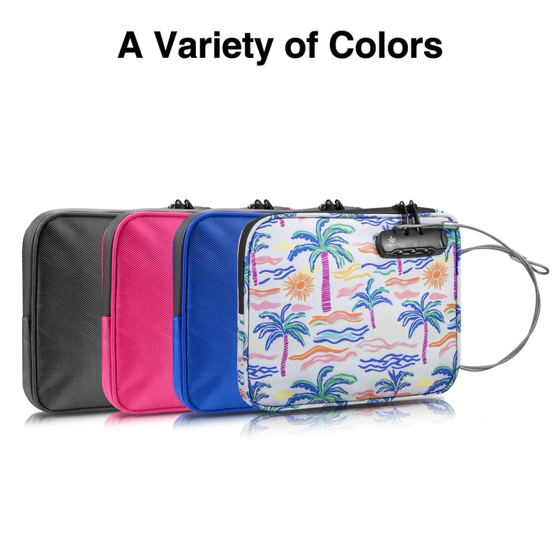 KOSMCCO Beach Locking Bag, Portable Safe, 9x7.5 Inch, Beach Day | Anti-Theft Design, Security Cable Included, Holds Phone Wallet and Keys, Ideal for Beach Pool Cruise and Travel
