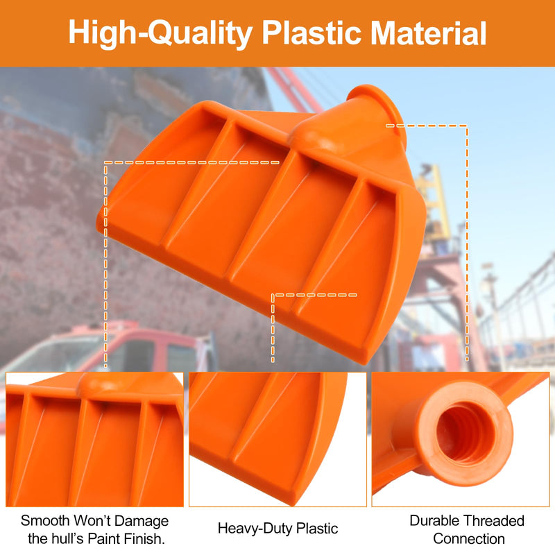 Boat Hook Hull Scraper Barnacle Scraper Pontoon Boat, 491108 Plastic Marine Boat Hull Scraper for Underwater Hull Cleaning, Plastic Scraper Pole Attachment | Plastic Boat Hook Hull Scraper - 491108 Plastic Marine Boat Hull Scraper for Underwater Hull C...