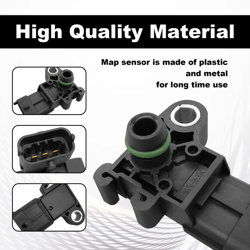Manifold Absolute Air Pressure Map Sensor Compatible with Chevy 09-11 Aveo 07-19 Impala, 08-19 Buick Enclave, 07-13 GMC Sierra 1500,#55573248 Map Manifold Absolute Pressure Sensor Air Intake Switch