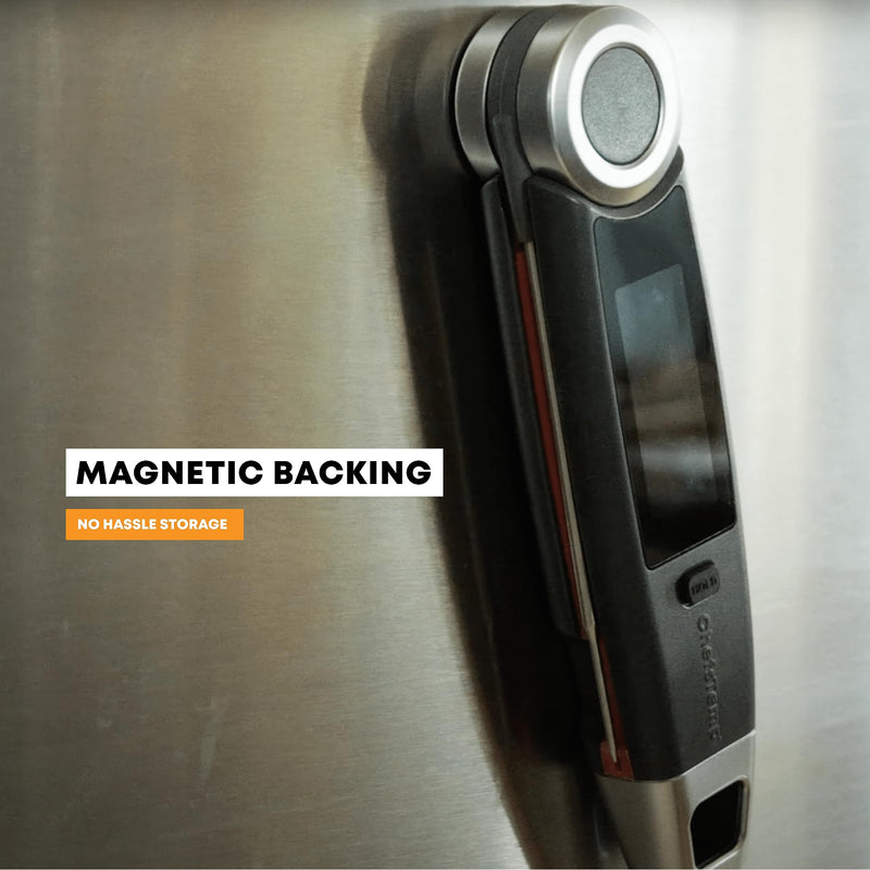 Finaltouch X10 Instant Read Digital Meat Thermometer NSF Certified Waterproof Professional for Cooking Grilling BBQ Baking Candy Oil with Rotating Probe and Backlit Display (Tangerine Tart) Tangerine Tart