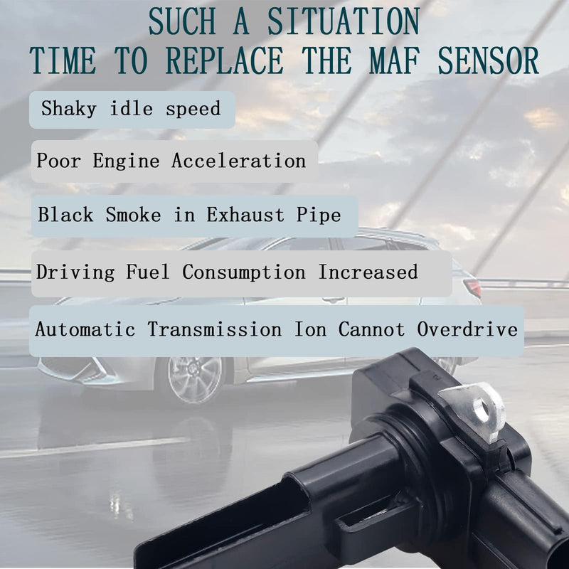 Mass Air Flow Meter MAF Sensor Fit for Honda 2008-2012 Accord 2.4L 2010-2018 CR-V 2.4L 2012-18 Civic 2012-2015 Crosstour Acura 2013-18 ILX 2017-18 NSX, 2009-2014 TSX, 37980R40A01, 37980R11A01
