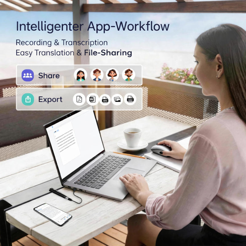 SKARA AI Voice Recorder with Real-Time Transcription, AI Summary & Mind Map, AI Note Taking Device Supports 150 Languages, Smart Digital Voice Recorder for Meetings, Lectures & Interviews Black