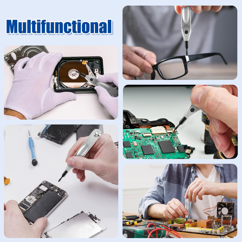 Titanium Small Pocket Screwdriver EDC Tools,8 in 1 Multi Keychain Screwdriver Set with Double Ended Bits,Mini Magnetic Repair Multitool for Indoor Outdoor Use