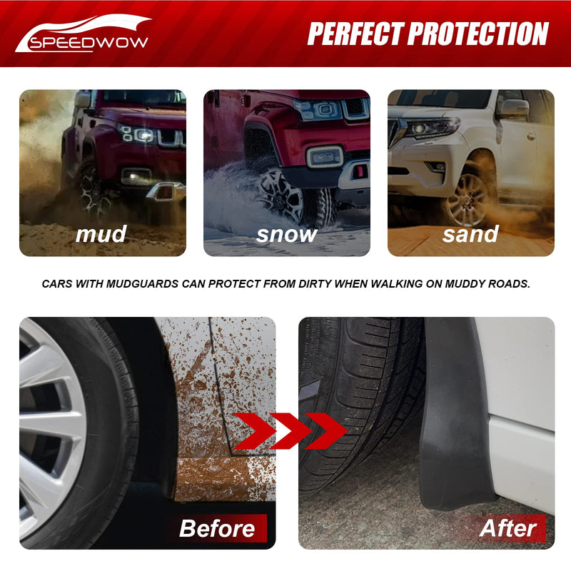 SPEEDWOW Mud Flaps Splash Guards Fit for 2007-2011 Toyota Camry,Front and Rear 4 Piece/Set Camry 2007-2011