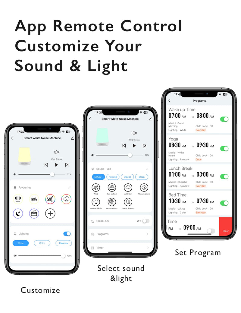 Baby Sound Machine, Momcozy White Noise Machine for Baby Sleeping with Night Light, Toddler Sleep Trainer 34 Soothing Sleep Sounds, Timer, App Remote Control, Personal Sleep Routine Alarm Clock(Blue) Blue