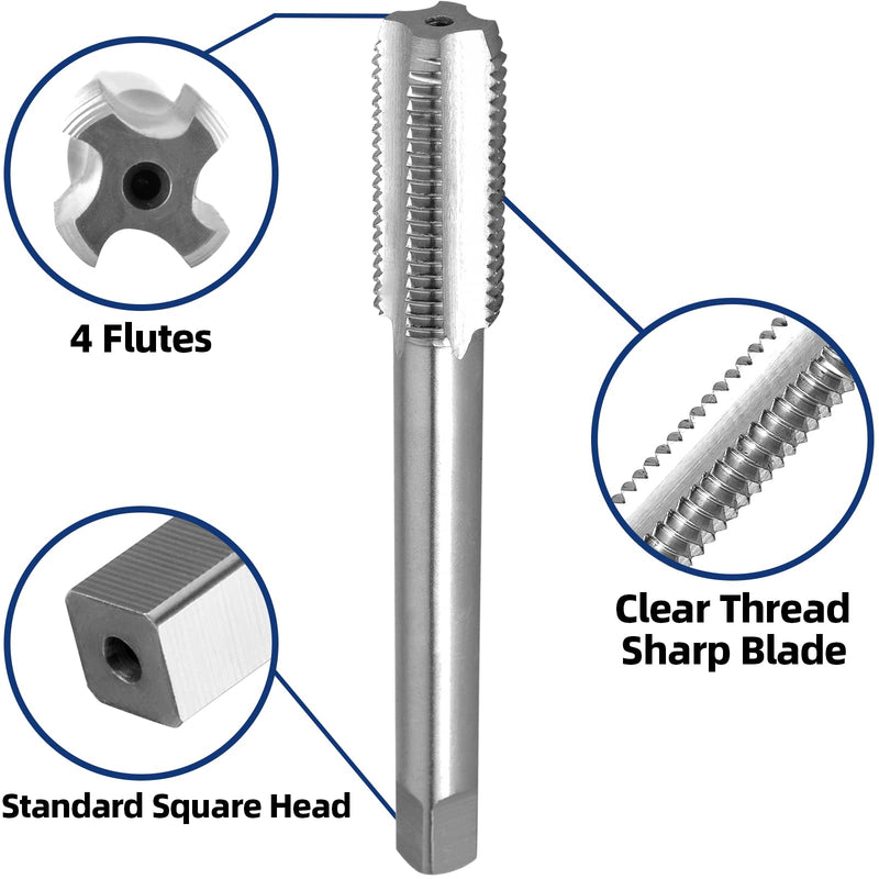 Burkit 7/8"-20 UNEF Tap and Die Set, 7/8 x 20 UNEF Machine Thread Tap and Round Die Right Hand