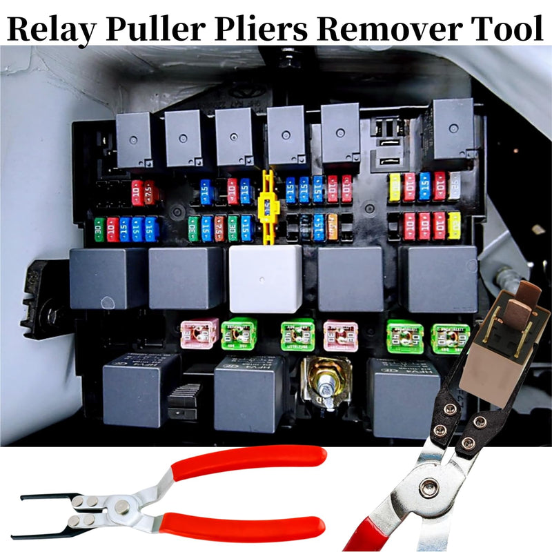 Fuse Puller Pliers, Relay Puller Pliers, 4-Pack Automotive Tools for Car Motorcycle Truck Boat Vehicles Battery Terminal Wiper Remover