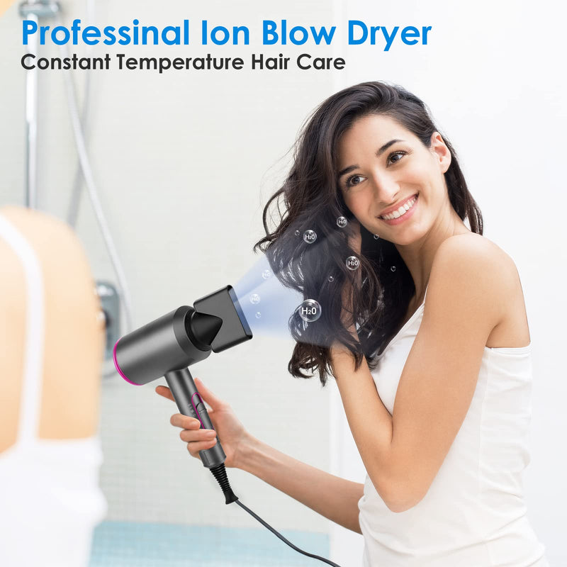 Sendowtek Hair Dryer with Diffuser 2000W | Professional Blow Dryer Quick Drying Concentrator Cool Hot Shot Switch, 3 Setting Wind Hairdryer for Women Men Home