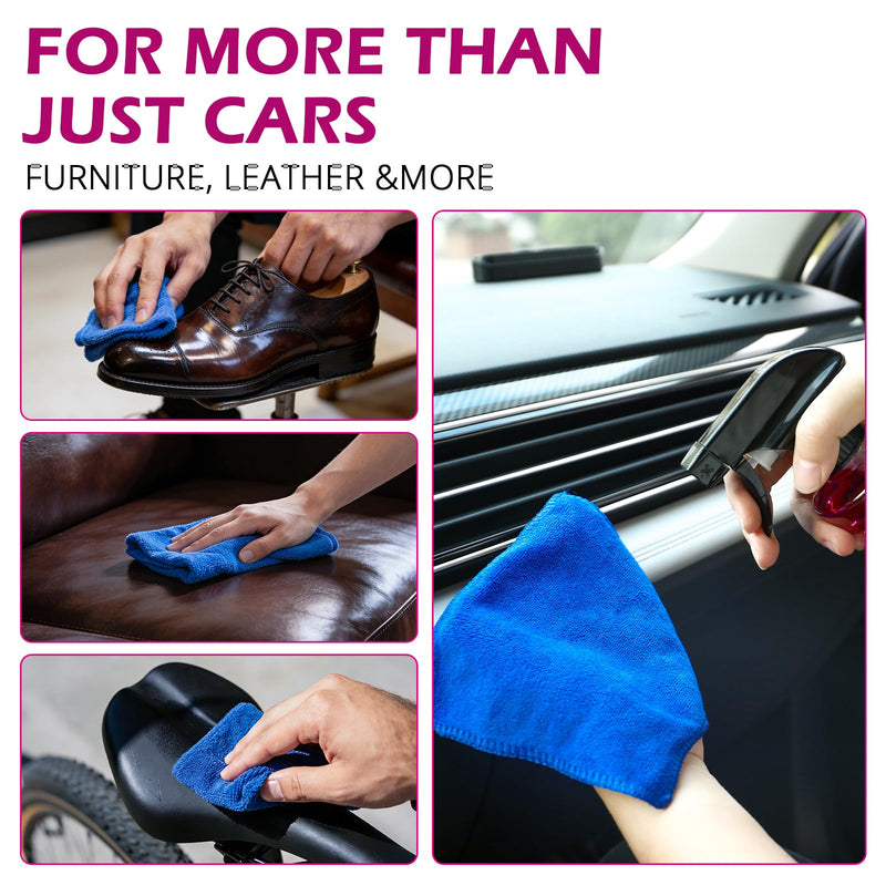 Car Interior Cleaner –Polishing Cleaner-Multi-Surface Auto Detailing for Leather, Glass, Dashboards & More – Dual-Mode Foam & Mist Spray (17oz) with Cleaning Towel