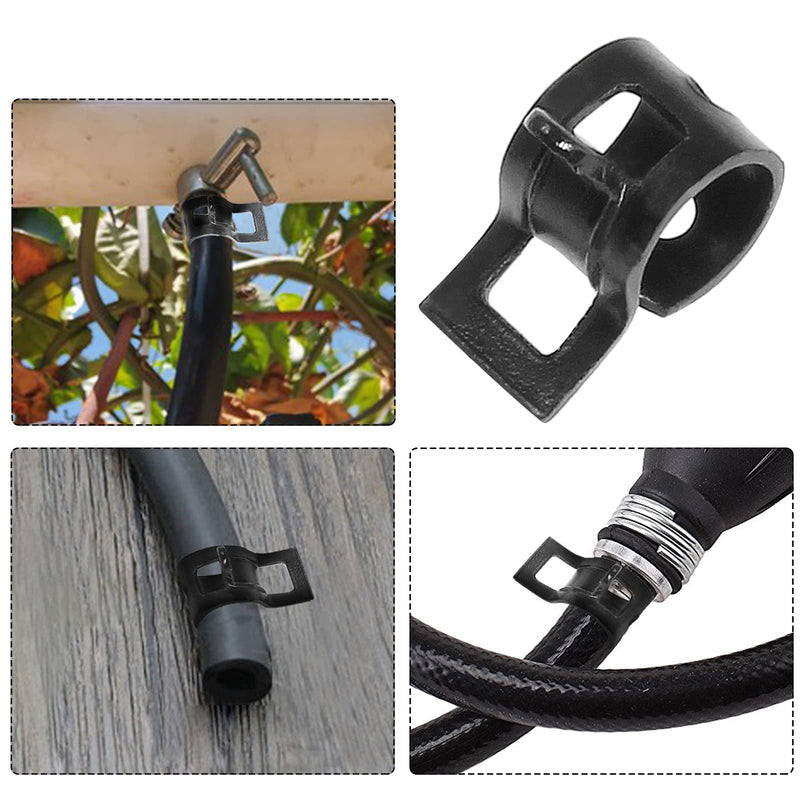 40 Pcs 1/4 ID Spring Band Type Clamps, 6mm Fuel Hose Clamps Fasteners, Black Spring Hose Clip for Fuel Hose Line Water Pipe Air Tube Silicone Hose, Fit 6.5-7.2mm OD Hose Black-40pcs-6mm
