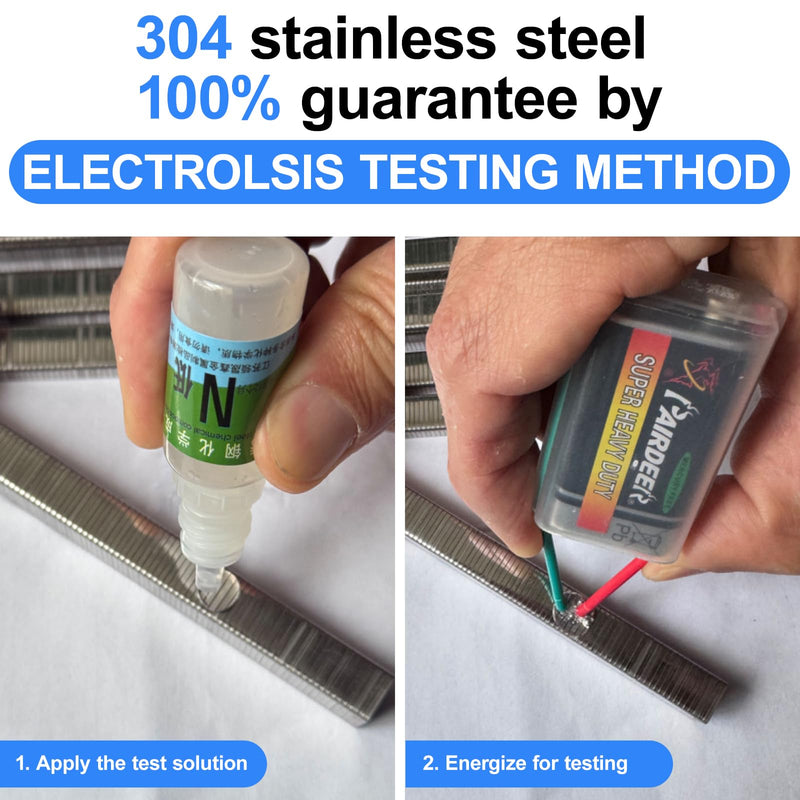 20 Guage 304 Stainless Steel T/50 Staples, 3/8" Crown Upholstery Staples 1/4" to 9/16" Leg Length for Staple Gun or T-50 Stapler (5/16"-5040 pcs) 5/16"----5040 pcs