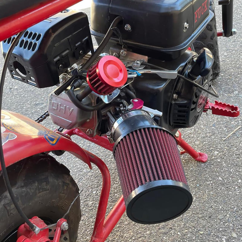 2PCS 12mm Air Filter Mini Universal Red Motor Cone Cold Clean Air Intake Filter Turbo Vent Breather