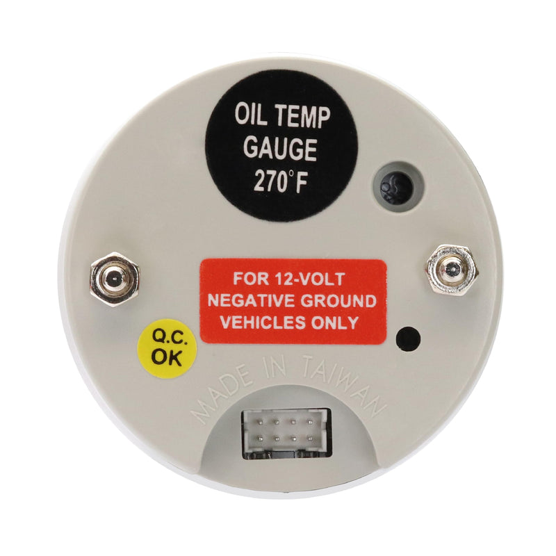 MOTOR METER RACING 52mm 2-1/16" Digital Dual Temperature Gauge °F Inside & Out Blue LED for Oil Water Temp Racetech Dual Oil/Water Temp